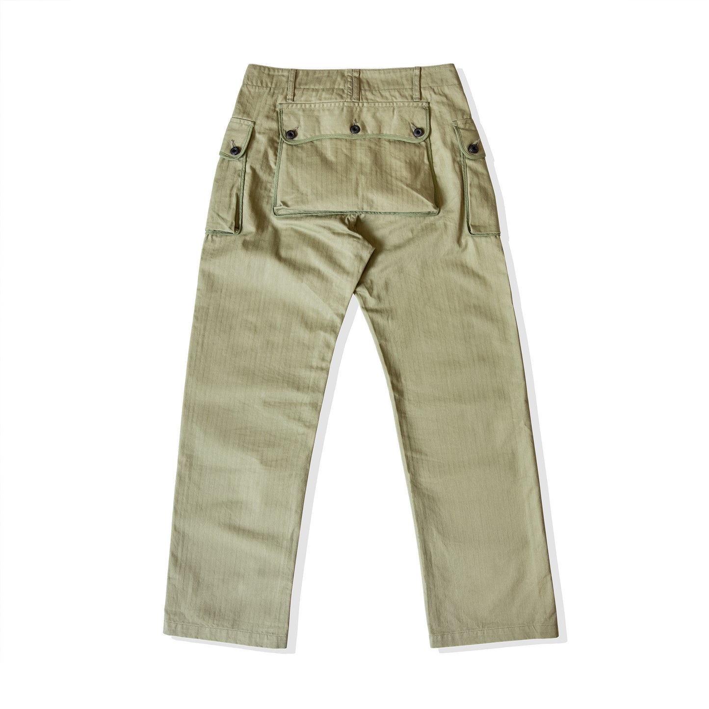 Men's Army Green Loose Straight Wide-leg Casual Pants