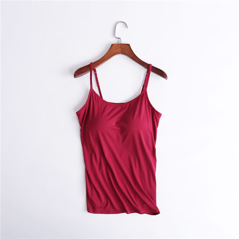 Women's Camisole With Chest Pads Without Wire Cups