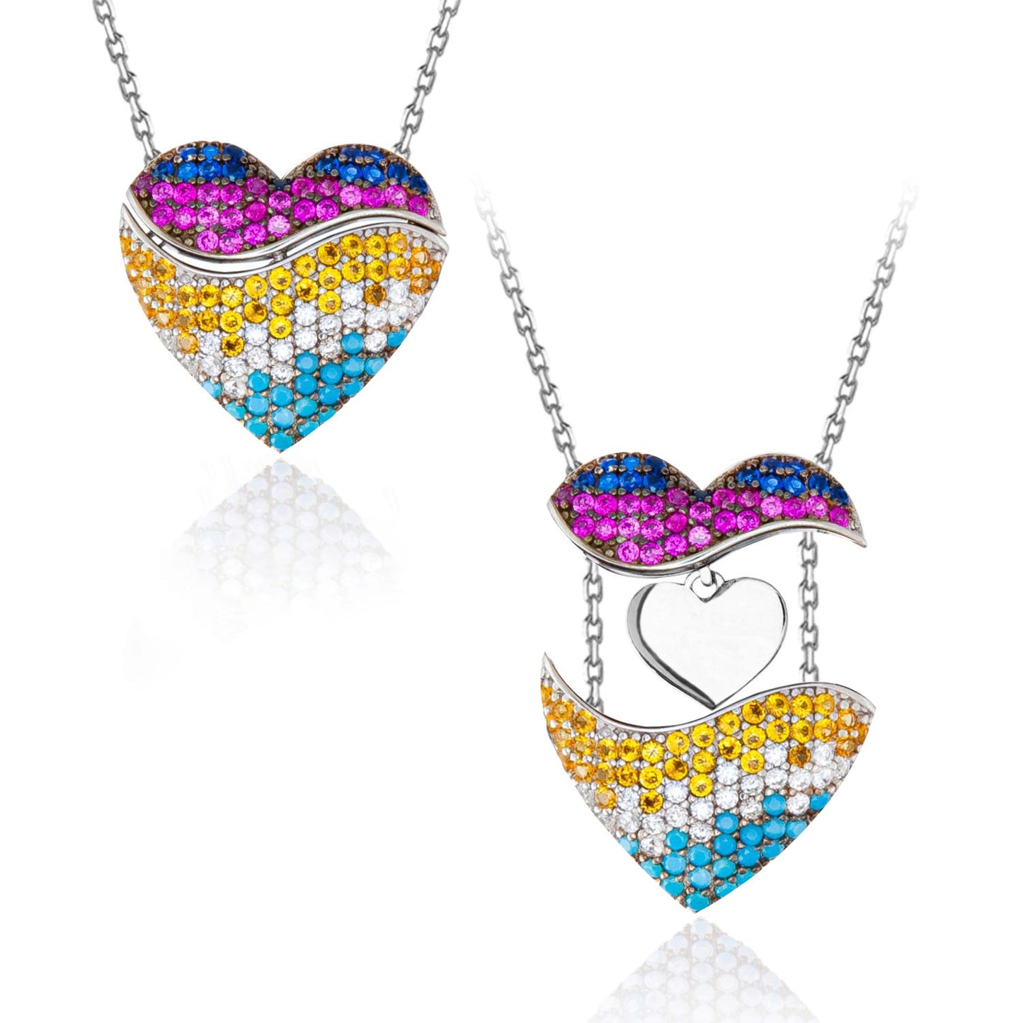 New Hot Sale Heart Pendant Ladies Heart Necklace