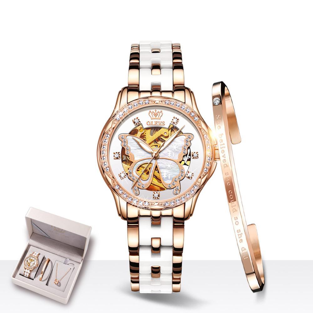 Women's Automatic Mechanical Watch Gift Box Set