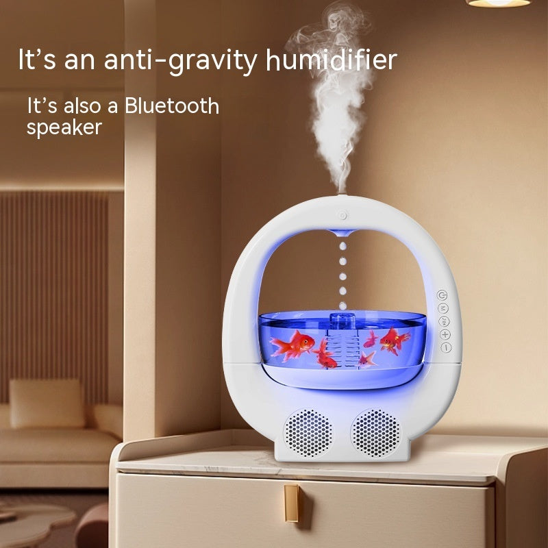 3 In 1 Anti-Gravity Humidifier Multifunctional Aromatherapy Machine Bluetooth Speaker Fish Tank Ambient Light