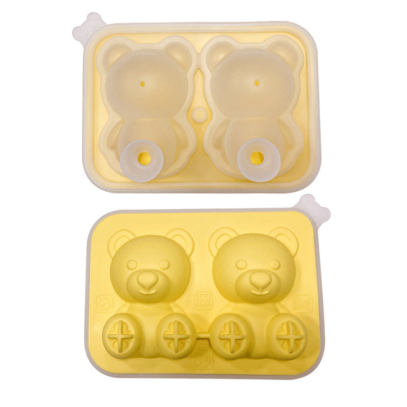 Bear Ice Cube Molded Silicone Ice Tray