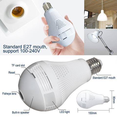 LED Light Bulb Spy Camera