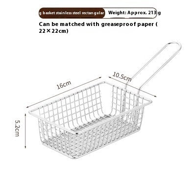 304 Stainless Steel Chips Basket Mini Frying Basket