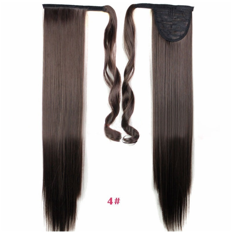 Velcro Wig Ponytail Straight Invisible Hair Extension