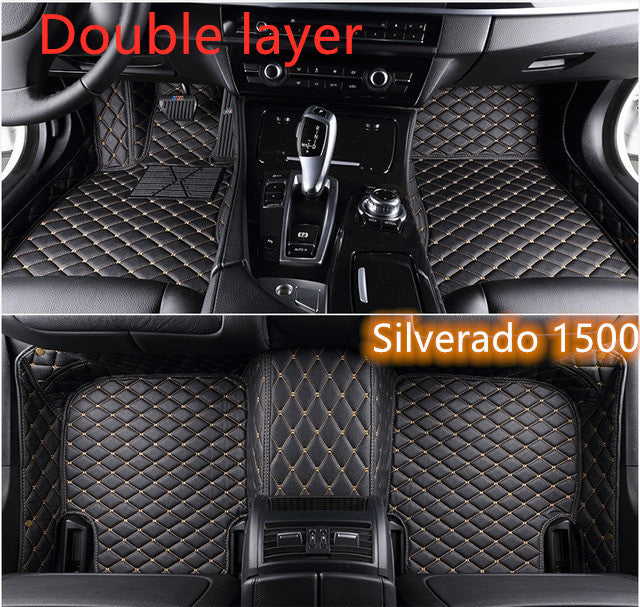 Fully Surrounded Car Leather Floor Mat Pad All Weather Protection