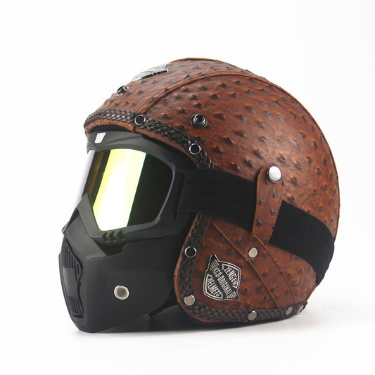 Handmade four seasons characteristic retro Halley helmet