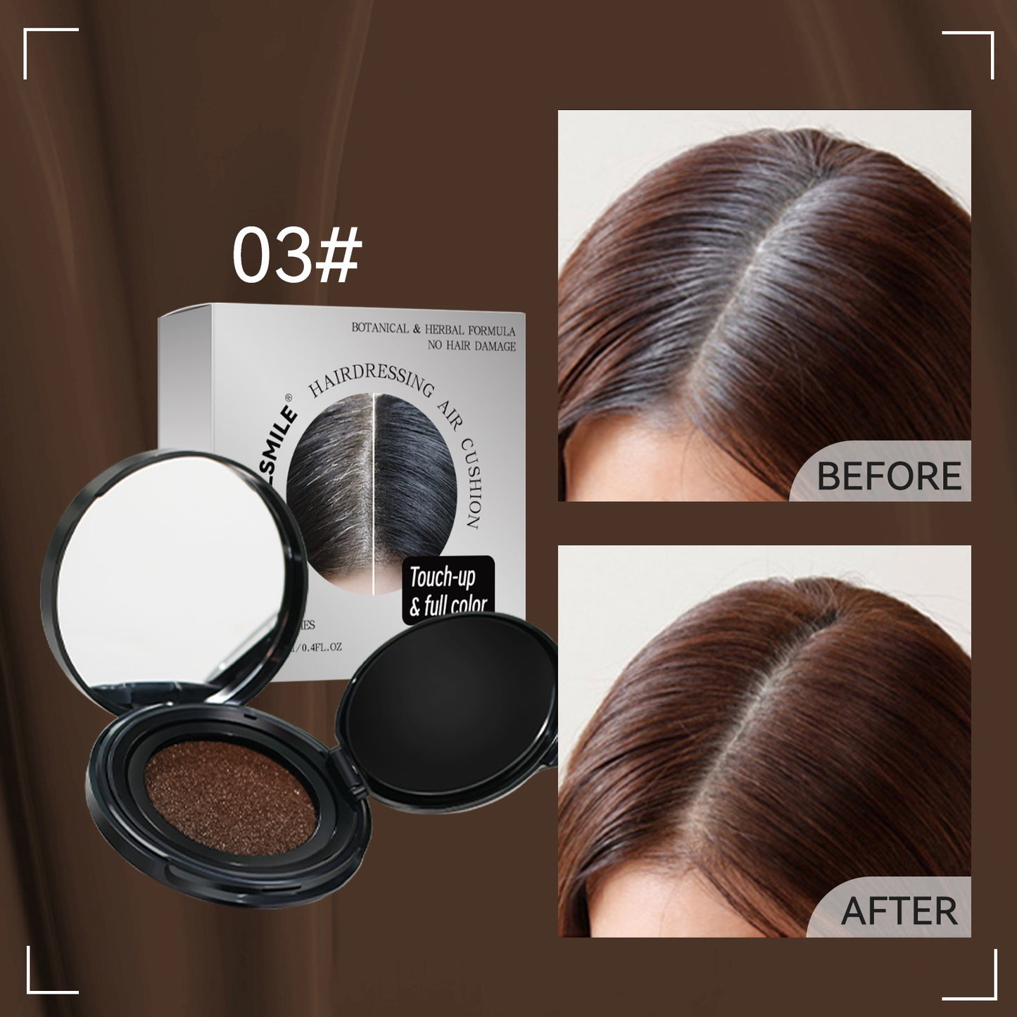 Hair Dyeing Air Cushion Easy To Color Easy To Carry Disposable Hair Color Cream