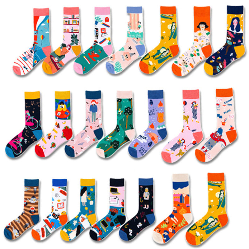 Couple Socks  Funny Creative Illustration Socks