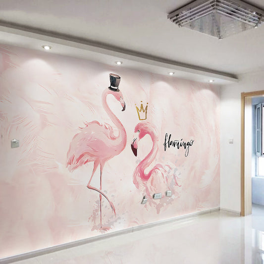 Flamingo Self Adhesive Decorative Sticker Wallpaper Background Wall Sticker