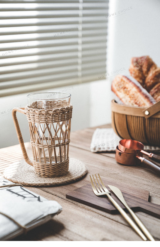 Rattan Woven Cup Set Cup Gift