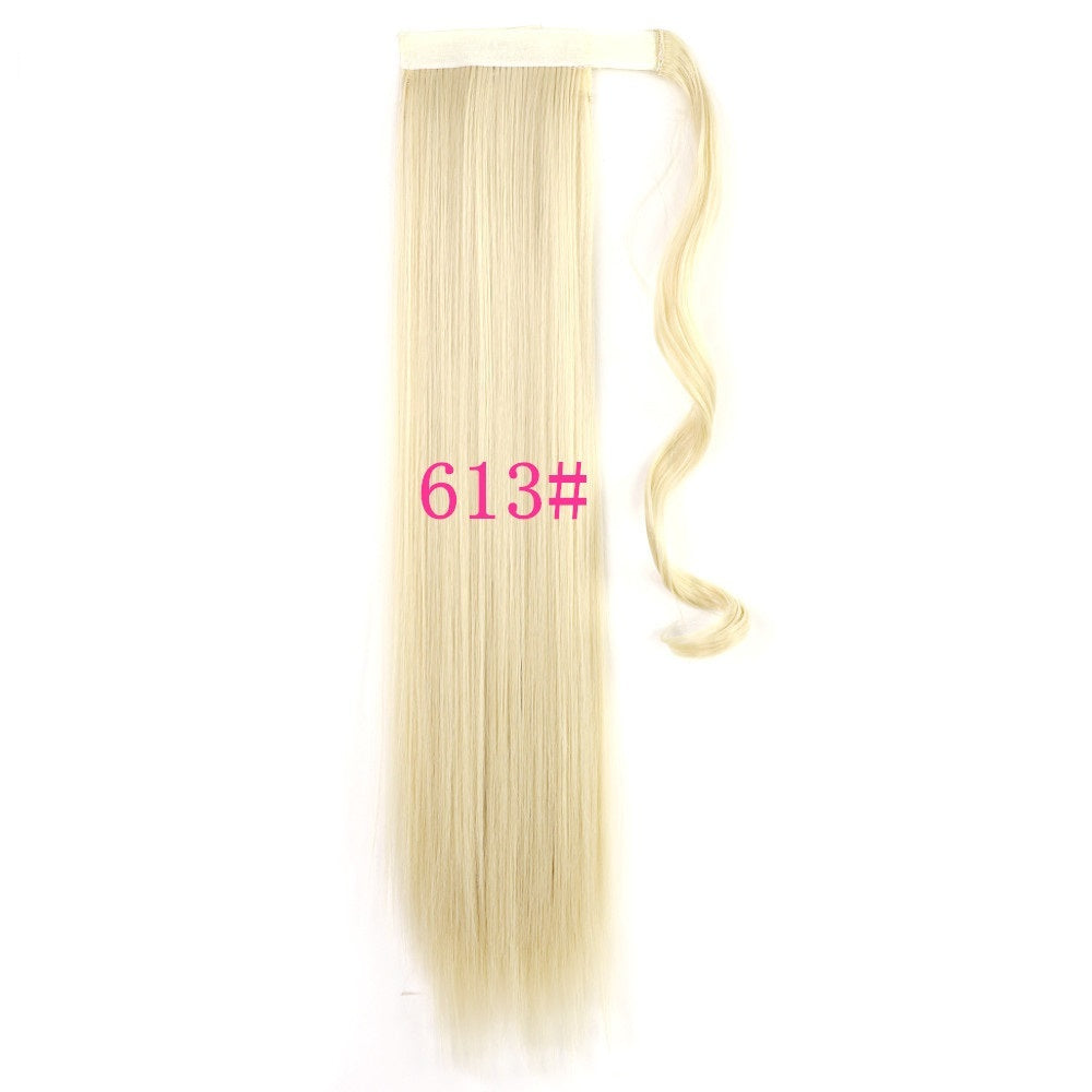 Long Straight Wrap Around Clip In Ponytail Hair Extension Heat Resistant Synthetic Tail Fake Hair