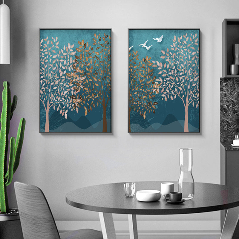 Nordic Modern Forest Landscape Living Room Wall Painting Canvas Painting