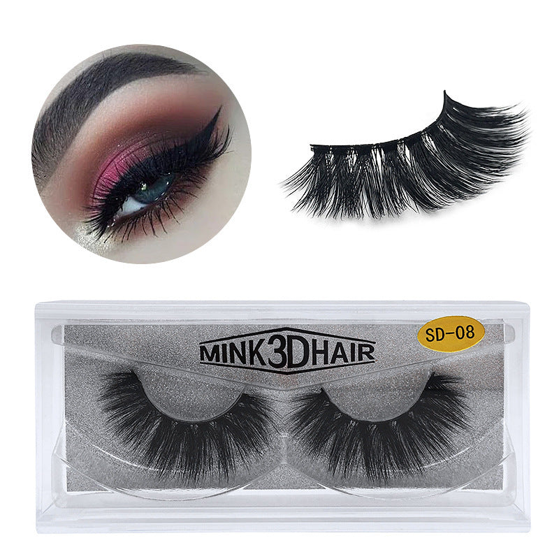 SD exaggerated mink eyelashes 3D stereo 25 dense false eyelashes