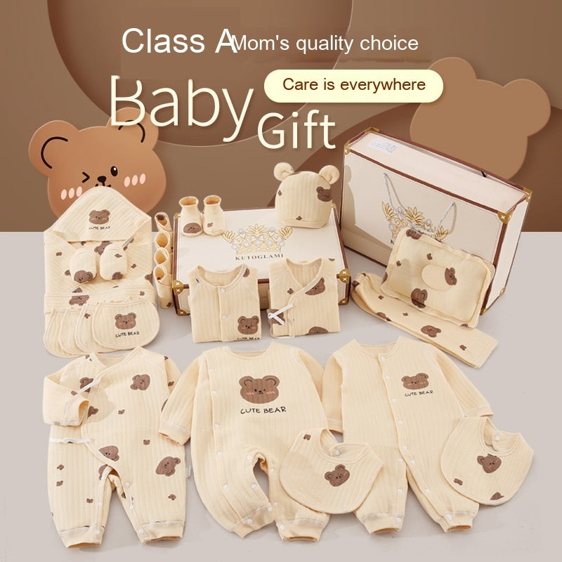 New Born Baby Baby Pure Cotton Clothes Gift Set Full Moon Meeting Gift