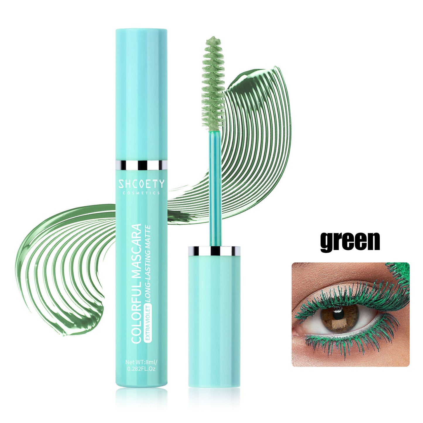 Color Mascara Waterproof Not Smudge Long Thick