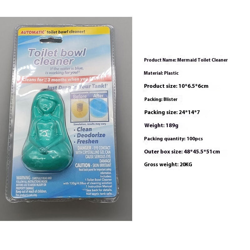 Mermaid Toilet Cleaner Toilet Cleaner Toilet Deodorant Fragrance Toilet Cleaner Decontamination Yellow Toilet Detergent