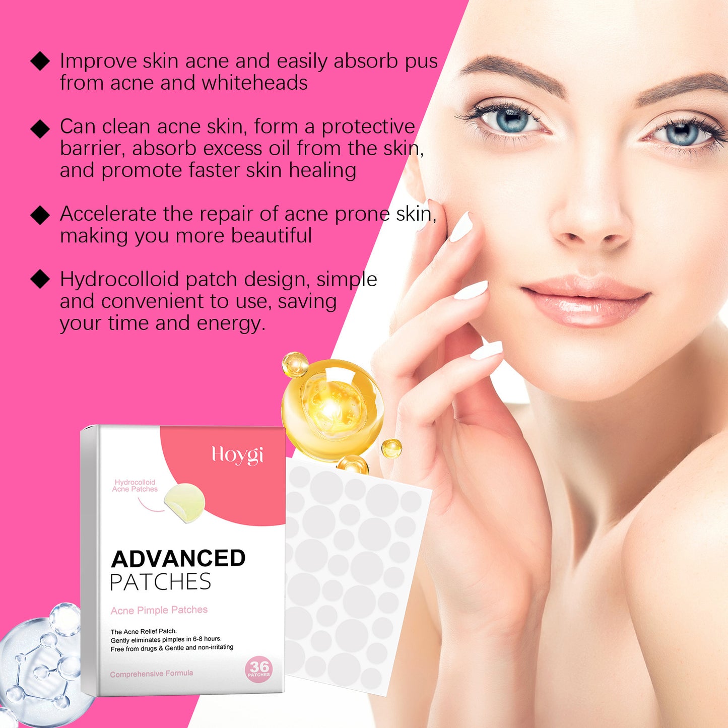 Gentle Cleansing Of Facial Skin Acne Patch