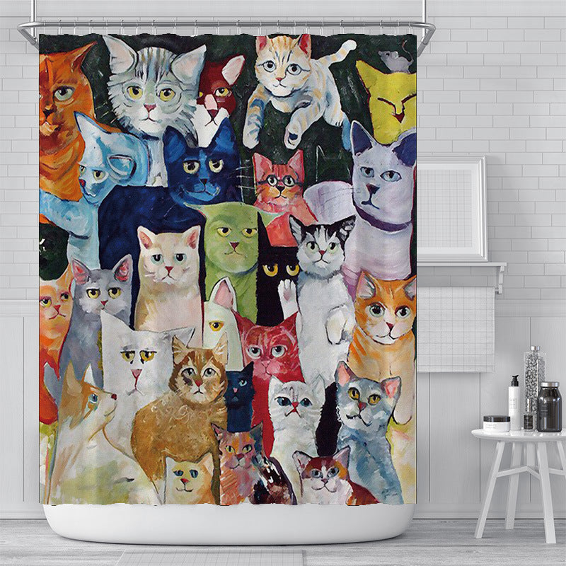 Waterproof Polyester Bathroom Curtain Shower Curtain