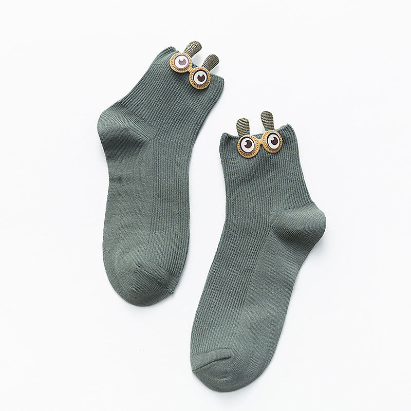 Big eyes socks women's tube socks