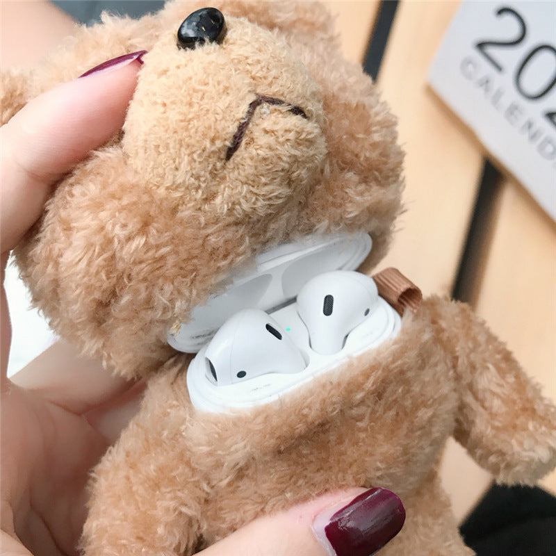 Compatible with Apple, Teddy Bear applies AirPods case