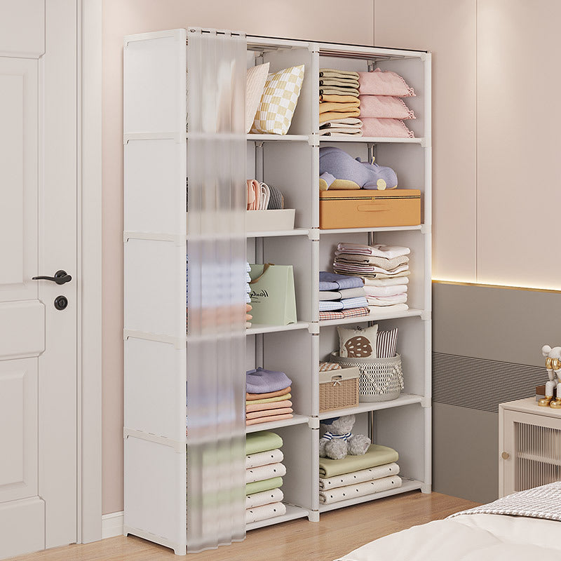 Dust-proof Wardrobe Household Bedroom Storage Cabinet Combination Locker Small Wardrobe Storage Rack