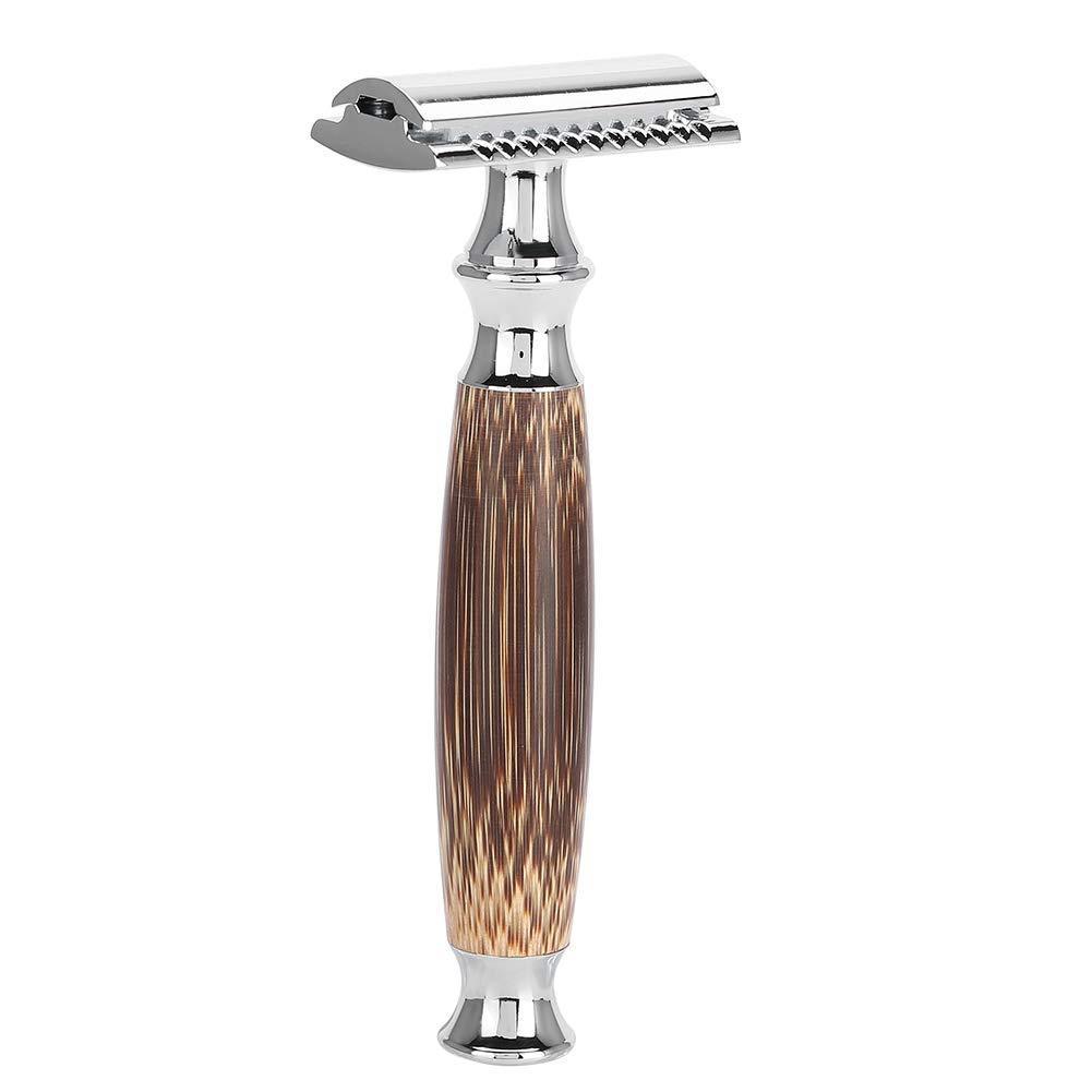 Rust-proof metal safety razor with bamboo handle