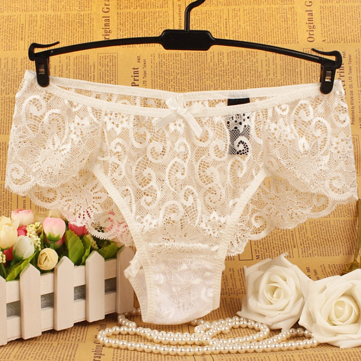 Sexy mid-rise ladies panties Lace women's briefs