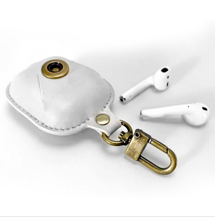 Compatible with Apple, AirPods leather earphone cover