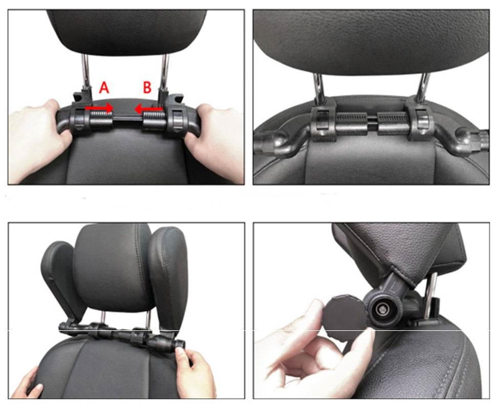 Car headrest pillow Sleep Adjustable Side Car Soft Travel Seat Headrest Auto Leather Support Neck Pillow Cushion car accessories