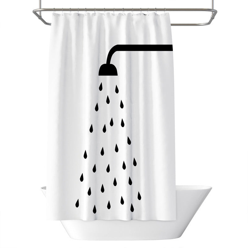 Modern Simple Waterproof Shower Curtain Partition Curtain