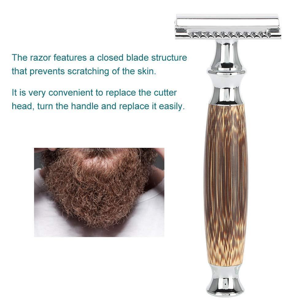 Rust-proof metal safety razor with bamboo handle