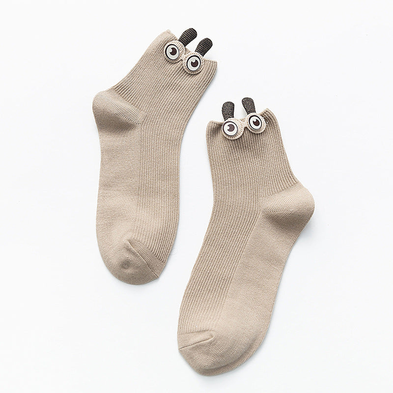 Big eyes socks women's tube socks