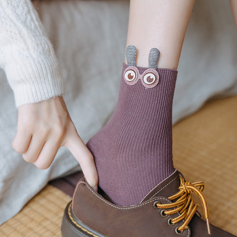 Big eyes socks women's tube socks