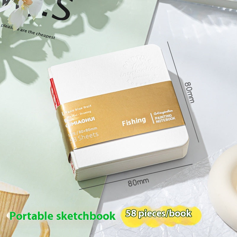 Mini Watercolor Color Box Acrylic Box Portable Portable Journal Book Sketch Travel Painting Picture Book