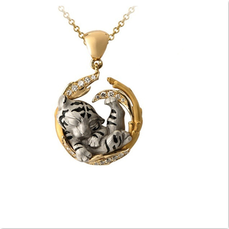 Fashion Alloy Fantasy Tiger Pendant Necklace