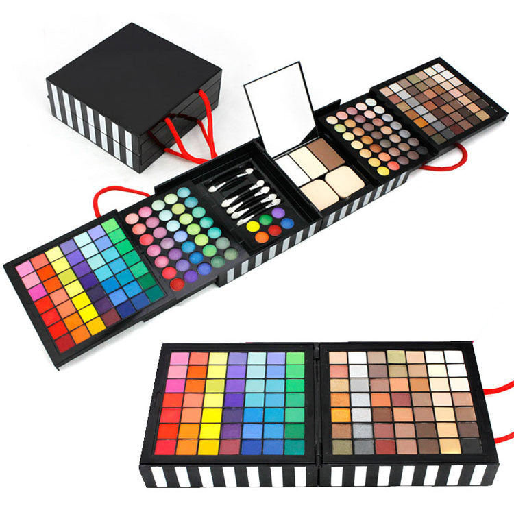 Explosion Deluxe 177 Color Eye Shadow  Bronzing Plate Combination Makeup Set White Optional