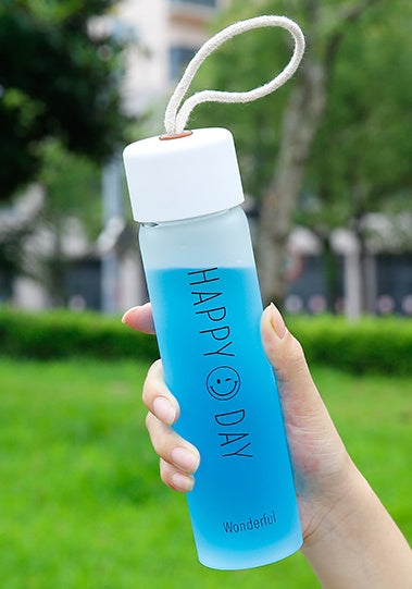 Glasses portable cups kids creative water bottles Korea lovely simple