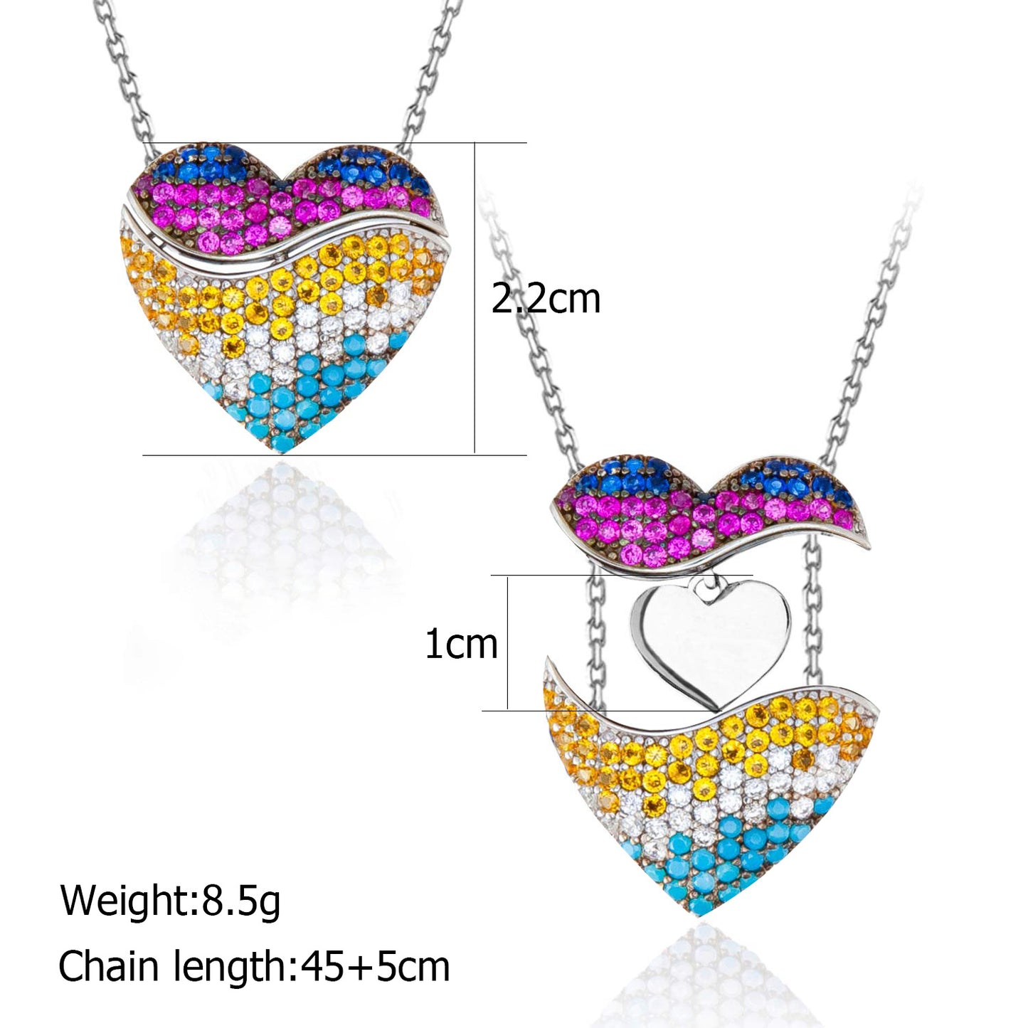 New Hot Sale Heart Pendant Ladies Heart Necklace