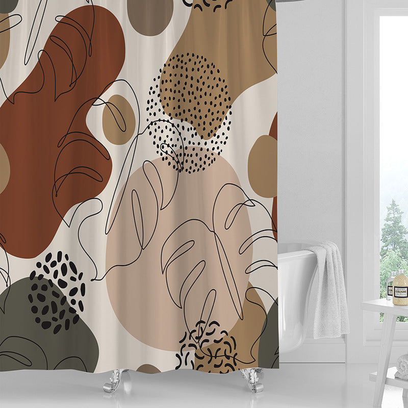 Printed Shower Curtain Waterproof Polyester Shower Curtain