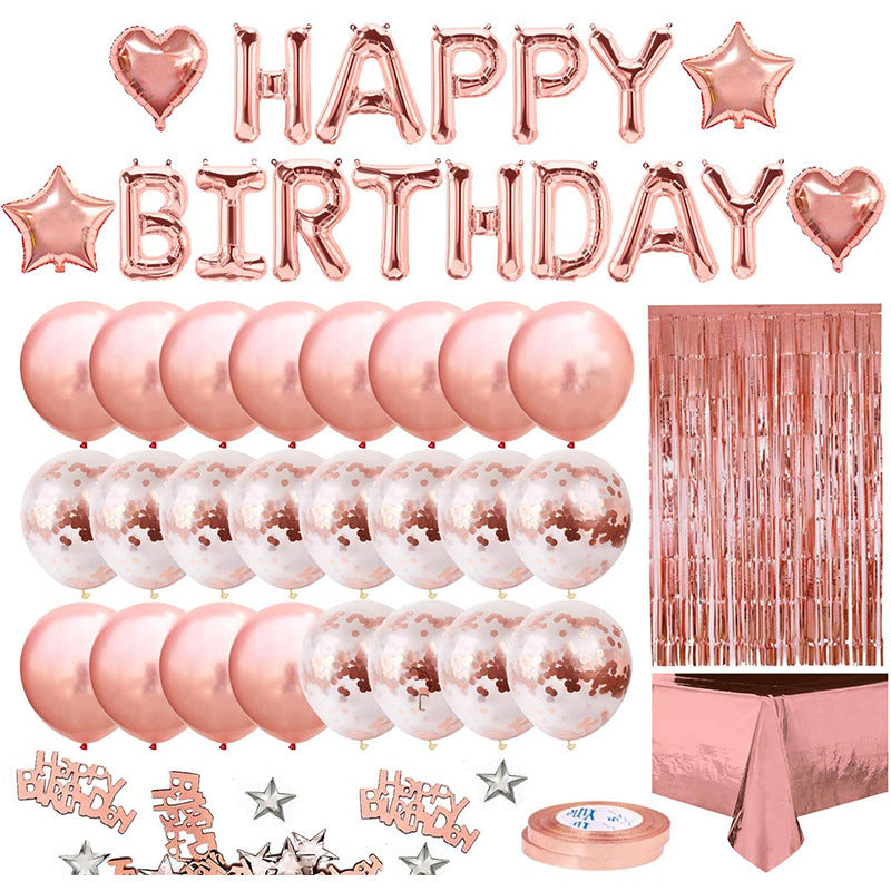 Party Supplies Rose Gold Balloon Set