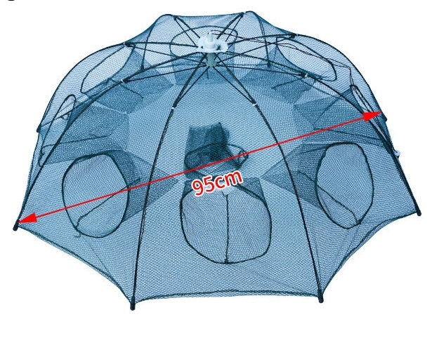 Strengthened 4-20 Holes Automatic Fishing Net Shrimp Cage Nylon Foldable Fish Trap Cast Net Cast Fold Crab Trap Fishing Network