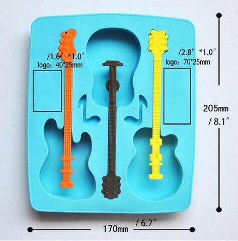 Guitar ice cube tray