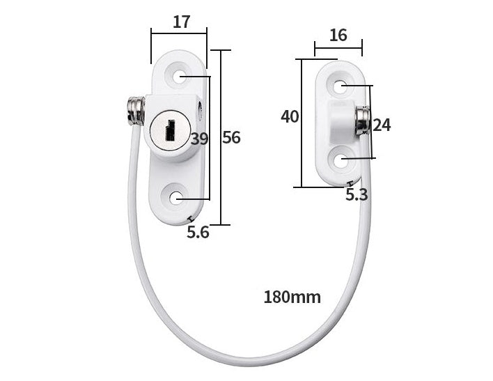 Window Security Chain Lock Window Cable Lock Restrictor Multifunctional Window Lock Door Security Guard for Baby Safety 1Pcs