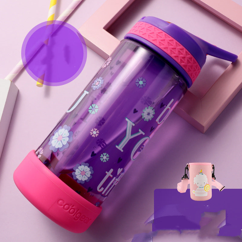 Portable Large-capacity Water Bottle With Suction Nozzle For Primary School Students