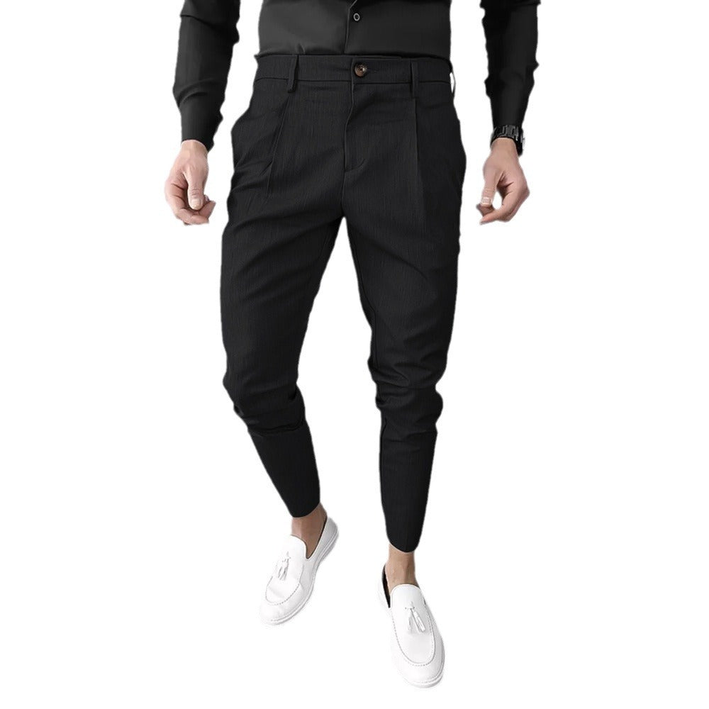 Men's Foreign Trade Double Fold Leisure Business Pants