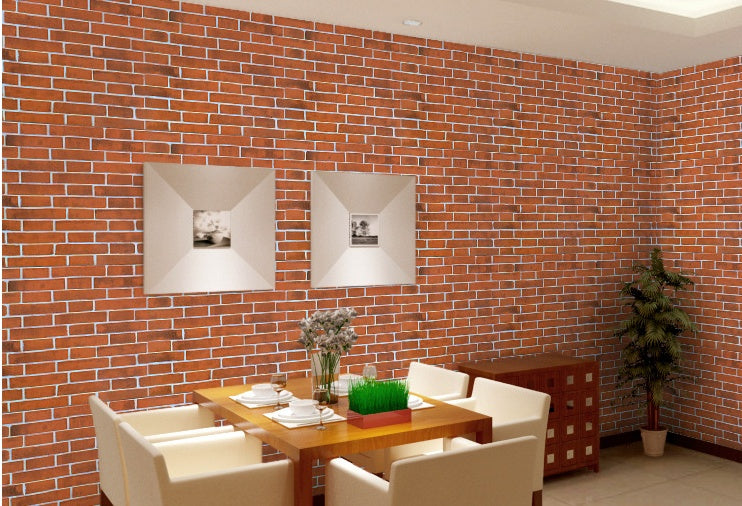 Brick Pattern Self-adhesive Wallpaper Store Waterproof Wall Stickers Restaurant Bar