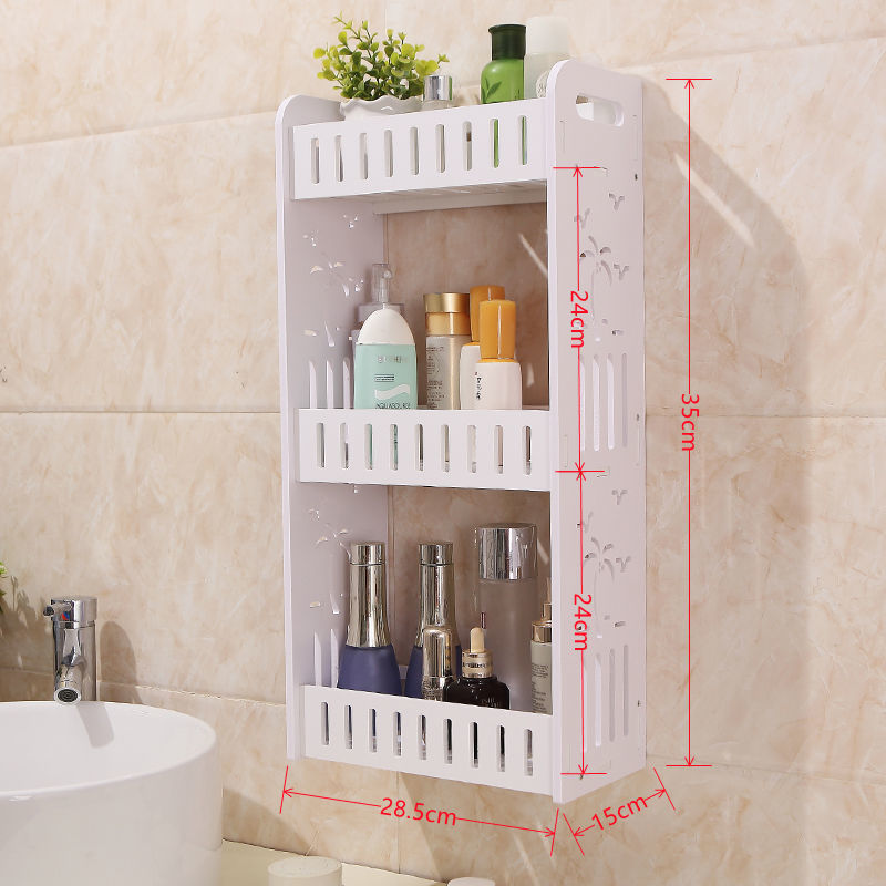 Perforation-free Bathroom Wall Mounted Storage Rack