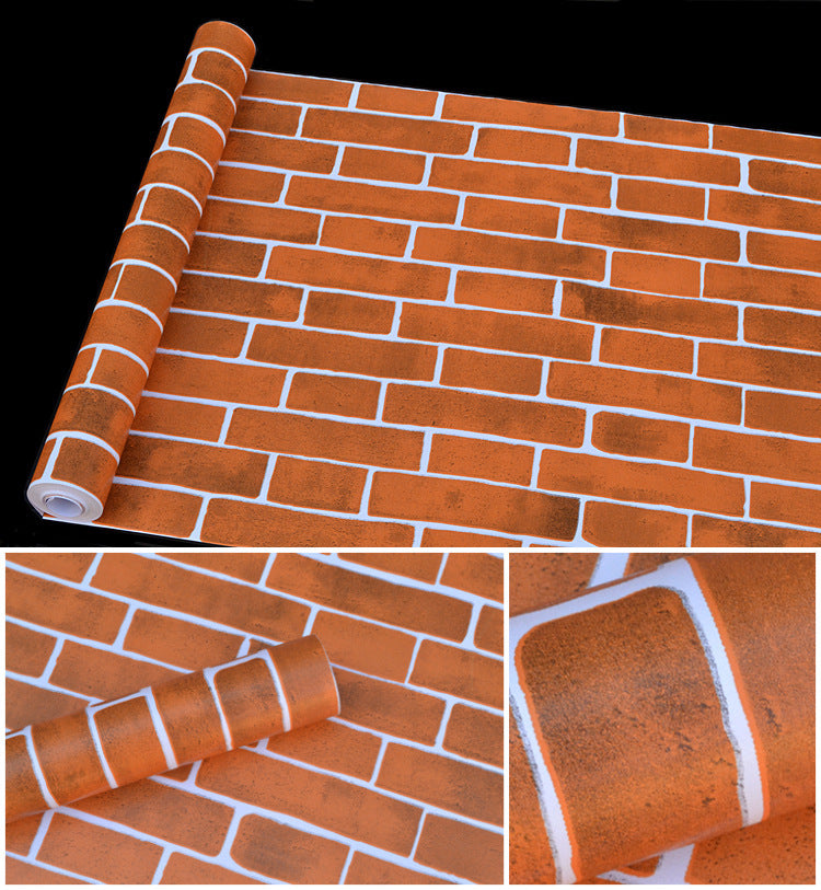 Brick Pattern Self-adhesive Wallpaper Store Waterproof Wall Stickers Restaurant Bar