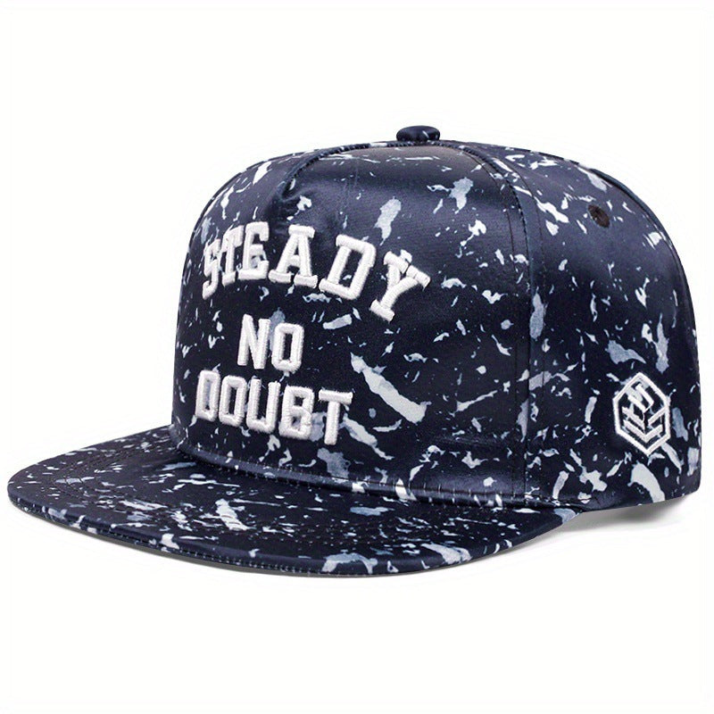 Flat Brim Camouflage Street Embroidery Letters Hip Hop Hat